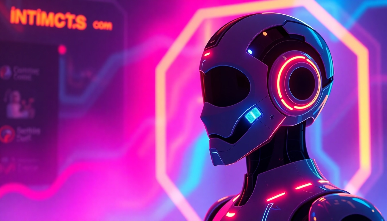 Engaging NSFW AI chat interface with vibrant glowing elements and modern digital aesthetic for authentic adult conversations.