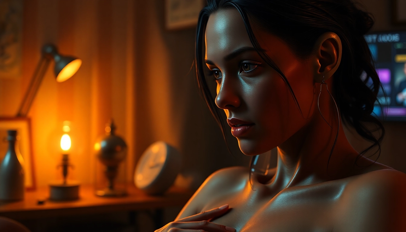 High-quality scene generated by an nsfw ai generator showcasing realistic adult figures with detailed textures and expressive features for immersive visuals.